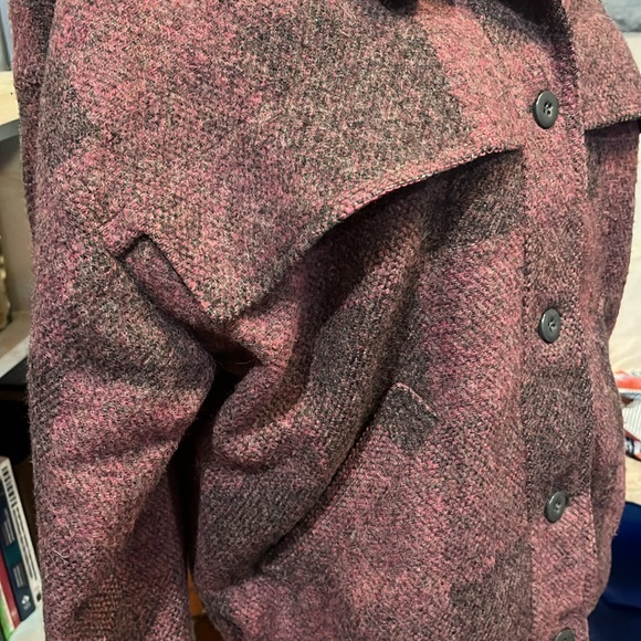💜 V I N T A G E WOOLRICH WOMAN PURPLE PLAID JACKET - Picture 6 of 12